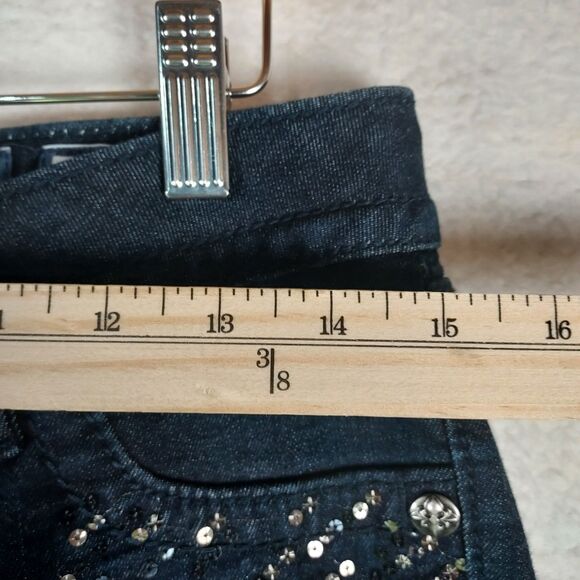 Miss Me JP7220G Women’s Jeans 27x30 Dark Wash Sequin Embellished Super Skinny - Picture 10 of 15